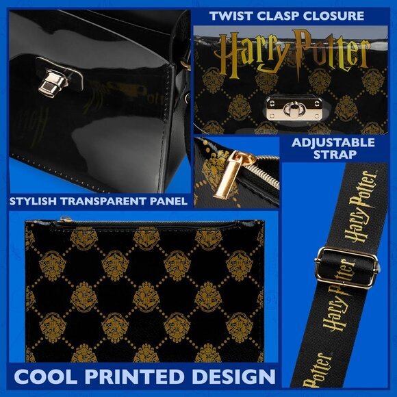 Harry Potter Girls Crossbody Bag w/ Coin Purse Adjustable Strap Magical Teen Gif - Picture 4 of 6